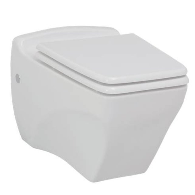 Design Hangtoilet met bidet Creavit BL320 RVS sproeier Taharet incl. Toiletbril Soft close