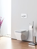 Design Hangtoilet met bidet Creavit BL320 RVS sproeier Taharet incl. Toiletbril Soft close
