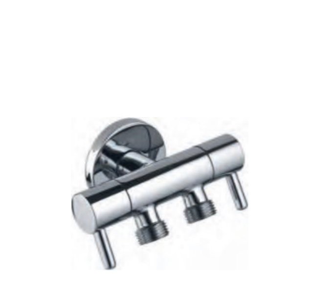 Creavit Dubbeldienstkraan bidetkraan met dubbel uitgang Hoekstopkraan geschikt voor Staandtoilet