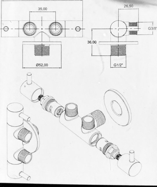 Creavit Dubbeldienstkraan bidetkraan met dubbel uitgang Hoekstopkraan geschikt voor Staandtoilet