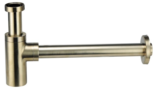 SaniPro Largo Sifon Goud Geborsteld Rond Fonteinsifon RVS 5/4" X 32 MM Design Sifon