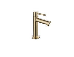 Largo Fonteinkraan 15,5 cm Beborsteld Goud eenhendel bediening Laag Koud