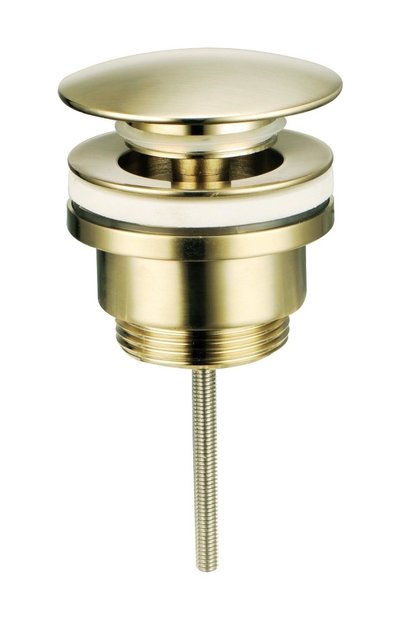 Fonteinset Wit Rechts - Links Kraangat Creavit Wit - Goud Fonteinkraan Sifon ClickWaste