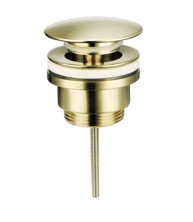 Fonteinset Wit Rechts - Links Kraangat Creavit Wit - Goud Fonteinkraan Sifon ClickWaste