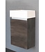 SANI-SUPPLY SaniPro Toiletmeubel Trendline Century Oak 40x52x22cm L/R Kraangat Rechts MDF Rechtsdraaiend Softclose Greeploos Mineraalmarmer Fontein