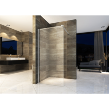 Inloopdouche 140x200cm Antikalk Helder Glas Aloni Eco Antikalk Omkeerbaar Helderglas 8mm Veiligheidsglas Nanocoating Chroom Profiel