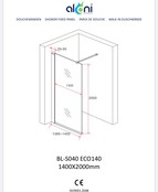 Inloopdouche 140x200cm Antikalk Helder Glas Aloni Eco Antikalk Omkeerbaar Helderglas 8mm Veiligheidsglas Nanocoating Chroom Profiel Inloopdouche 140x200cm Antikalk Helder Glas Aloni Eco Antikalk Omkeerbaar Helderglas 8mm Veiligheidsglas Nanocoating Chroom Profiel