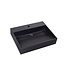 SANI-SUPPLY Wastafel Zwart Mat Quartz Trend 60x47x12 cm met 1 kraangat overloop