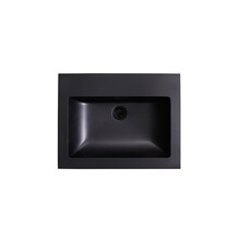 Wastafel Quartz Classic Mat Zwart 60x47x3 cm met kraangat