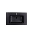 Wastafel Quartz Classic Mat Zwart 80x47x3 cm met kraangat