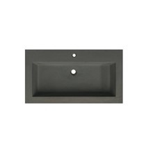 Wastafel Beton 80x47x5cm met kraangat - zonder overloop