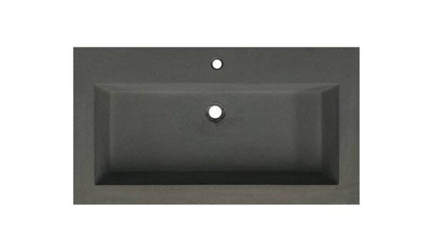 Wastafel Beton 80x47x5cm met kraangat - zonder overloop