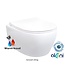 Randloos Hangtoilet Aloni met geïntegreerd bidetkraan Warm en Koud Wit diepspoel incl. Softclose Toiletbril Ultra Dun