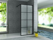 Inloopdouche Donna 80x200cm Mat Zwart Raster Aloni Donna Douchewand Industrieel 8mm Veiligheidsglas anti-kalk Aliminium Profiel Inloopdouche Donna 80x200cm Mat Zwart Raster Aloni Donna Douchewand Industrieel 8mm Veiligheidsglas anti-kalk Aliminium Profiel