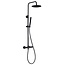 SANI-SUPPLY Opbouw Regendoucheset Donna Rond Mat Zwart Regendouche 20cm Thermostaatkraan Glijstang Handdouche