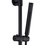 Opbouw Regendoucheset Donna Rond Mat Zwart Regendouche 20cm Thermostaatkraan Glijstang Handdouche