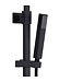 Opbouw Regendoucheset Donna Mat Zwart Vierkant Opbouw Regendouche 20cm Thermostaatkraan Glijstang Handdouche