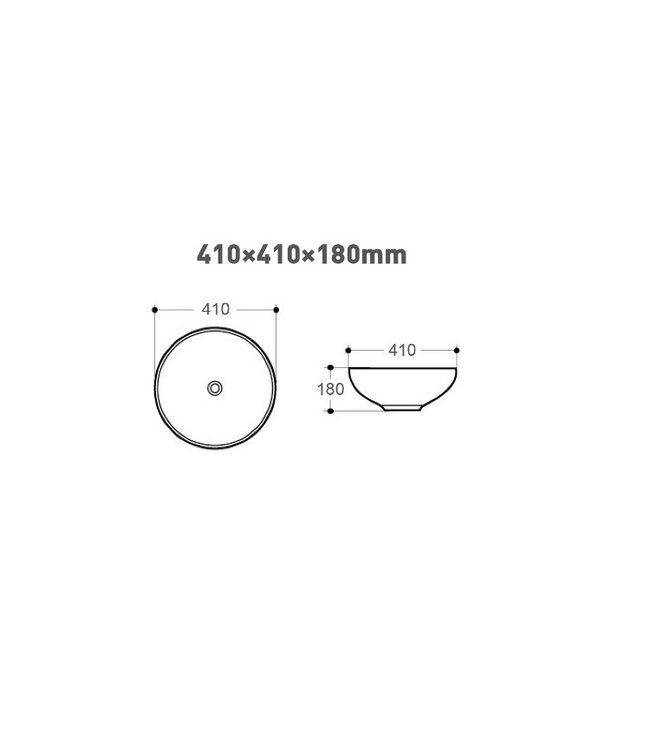 Waskom marmerlook Valencia Bruin 41x41x18cm Creavit opbouw keramisch rond