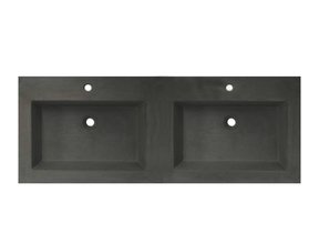 Wastafelblad Beton 120cm met 2 kraangaten SaniPro wasblad Beton 120x47x5 cm zonder overloop