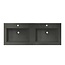 SaniPRO Wastafelblad Beton 120cm met 2 kraangaten SaniPro wasblad Beton 120x47x5 cm zonder overloop