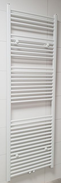Handdoekradiator Wit 120x60cm 773 Watt SaniPro Lydia Midden Aansluiting - Zijaansluiting Handdoekradiator Wit 120x60cm 773 Watt SaniPro Lydia Midden Aansluiting - Zijaansluiting