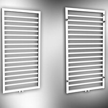 Design Handdoekradiator Wit 120x60cm 695 Watt SaniPro Bornova Midden Aansluiting