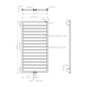 Design Handdoekradiator Wit 120x60cm 695 Watt SaniPro Bornova Midden Aansluiting