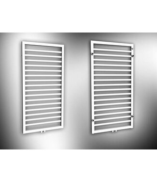 SANI-SUPPLY Design Handdoekradiator Wit 170x60cm 860 Watt SaniPro Bornova Midden Aansluiting