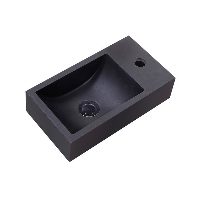 Toiletfontein Zwart Kraangat Links Quartz Recto 40x22x10cm