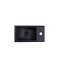 Fontein Mat Zwart Quartz Recto Mini 36,5x18x9 cm kraangat links