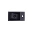 SaniPRO Fontein Mat Zwart Quartz Recto Mini 36,5x18x9 cm kraangat Rechts