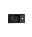 Fontein Mat Zwart Quartz Recto Mini 36,5x18x9 cm kraangat Rechts