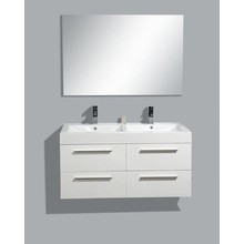 Badkamermeubel met Wastafel 120cm Wit Sanipro Vegas incl led Spiegel 120x50x50 cm