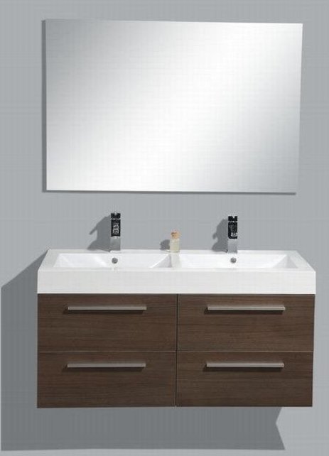 Badkamermeubel met Wastafel 120cm Wit Sanipro Vegas incl led Spiegel 120x50x50 cm