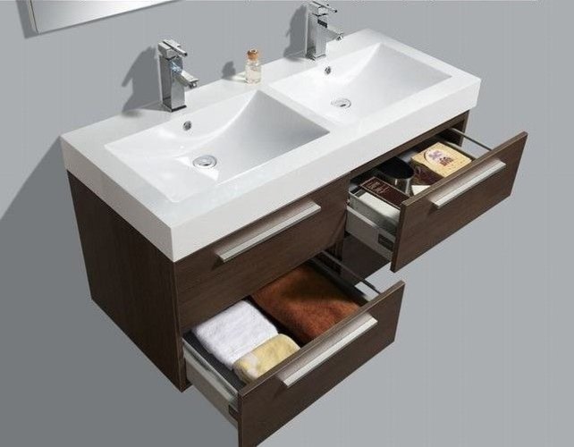 Badkamermeubel met Wastafel 120cm Wit Sanipro Vegas incl led Spiegel 120x50x50 cm