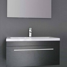 Badkamermeubel met Wastafel 90cm Zwart Wenge Sanipro Miami incl led Spiegel 90x46,5x41 cm