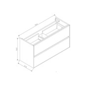 SaniPro Badkamermeubel Compact 120cm Greeploos Century Oak 120x38x56 cm