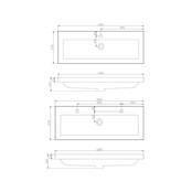 SaniPro Badkamermeubel Compact 120cm Greeploos Century Oak 120x38x56 cm