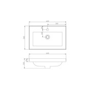 SaniPro Badkamermeubel Compact 60cm Greeploos Century Oak 60x38x56 cm