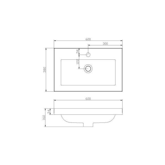 SaniPro Badkamermeubel Compact 60cm Greeploos Century Oak 60x38x56 cm