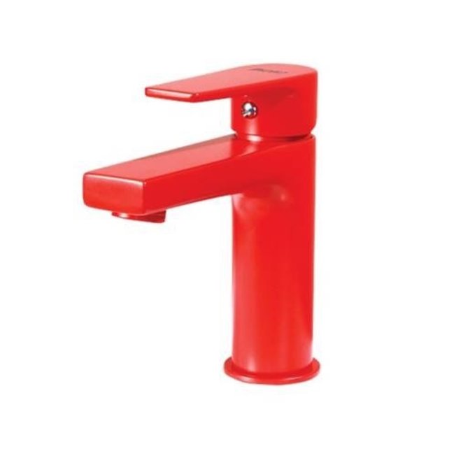 Creavit Scharp Wastafelkraan Laag Rood Mengkraan