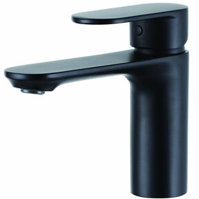 SaniPro Edge Rond Wastafelkraan Laag Mat Zwart Wastafelmengkraan