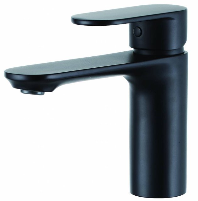 SaniPro Edge Rond Wastafelkraan Laag Mat Zwart Wastafelmengkraan