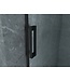 CREAVIT Douchedeur Aloni Nisdeur Schuifdeur Zwart 140x200cm Antikalk Helder Glas Zwart Profiel 8mm Veiligheidsglas Easy Clean