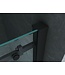 Douchedeur Aloni Nisdeur Schuifdeur Zwart 140x200cm Antikalk Helder Glas Zwart Profiel 8mm Veiligheidsglas Easy Clean