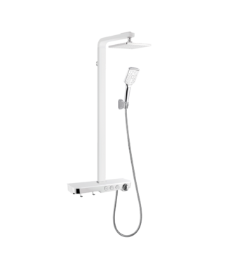 CREAVIT Creavit Ocean Regendoucheset SmartControl met Planchet thermostaatkraan met handdouche Chroom/Wit