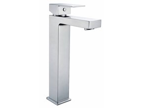 Sanipro Wastafelkraan hoog Chroom Vierkant 27cm