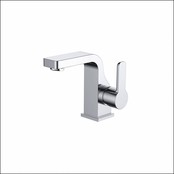 SaniPro Style Wastafelkraan Laag Chroom vierkant wastafelmengkraan