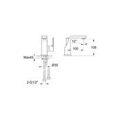 SaniPro Style Wastafelkraan Laag Chroom vierkant wastafelmengkraan