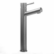 SaniPro Wastafelkraan hoog RVS 35cm rond eenhendel bediening